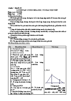 Giáo án Phụ đạo Toán Lớp 9 - Buổi 25
